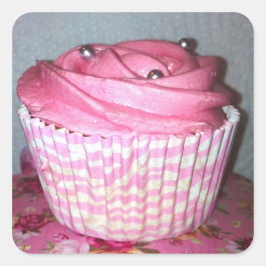 Cake Vierkante Sticker (Voorkant)