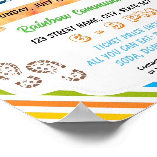 Cake walk musical cake sjabloon poster (Hoek)