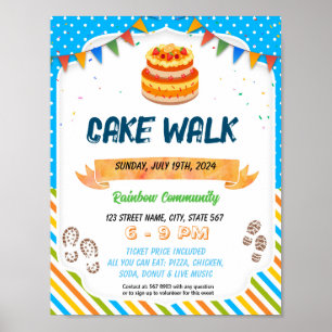 Cake walk musical cake sjabloon poster