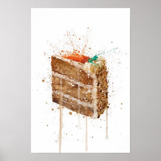 Cake Wall Art Print 'Carrot Cake'  (Voorkant)