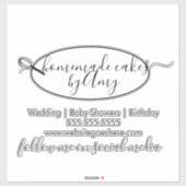 Cake Whisk Circular Logo Bakery Business Sticker (Vel)