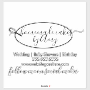 Cake Whisk Circular Logo Bakery Business Sticker