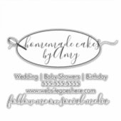 Cake Whisk Circular Logo Bakery Business Sticker (Voorkant)