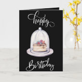 Cake Wishes Verjaardag Kaart en kleurplaat (Gele Bloem)