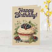 Cake Wishes Verjaardag Kaart en kleurplaat (Gele Bloem)