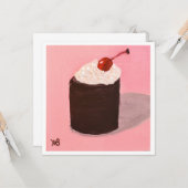 Cake with Cherry on Top Kaart (Voorkant / Achterkant in situ)