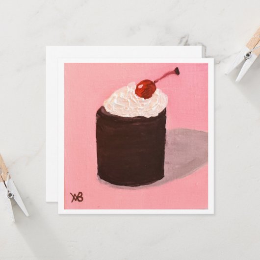 Cake with Cherry on Top Kaart (Voorkant / Achterkant in situ)