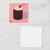  Cake with Cherry on Top Notitiekaartje (Voorkant / Achterkant)