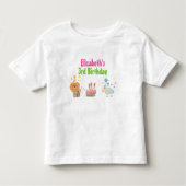 Cake with Party Lion and Balloon Sheep Birthday Kinder Shirts (Voorkant)