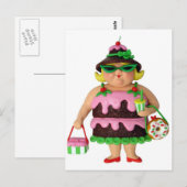 Cake Woman Briefkaart (Voorkant / Achterkant)