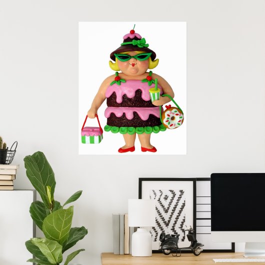 Cake Woman Poster (Thuiskantoor)