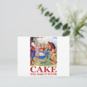 CAKE ZAL HET BETER MAKEN BRIEFKAART (Staand voorkant)