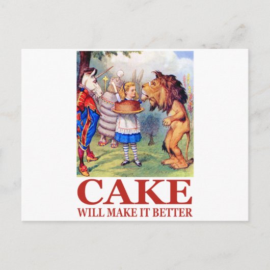 CAKE ZAL HET BETER MAKEN BRIEFKAART (Voorkant)