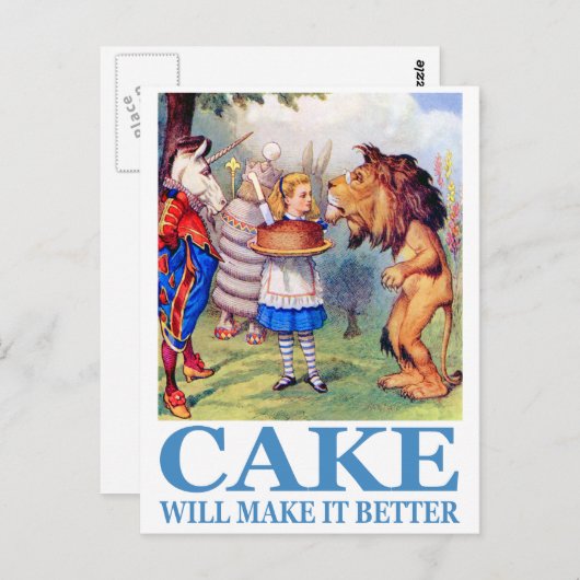 CAKE ZAL HET BETER MAKEN BRIEFKAART (Voorkant / Achterkant)