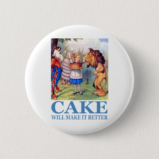 CAKE ZAL HET BETER MAKEN RONDE BUTTON 5,7 CM (Voorkant)