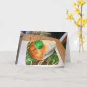 "Cakefowl" dank je wel kaart (Gele Bloem)