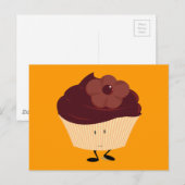 Cakekoekjes voor het glimlachen met chocoladebloem briefkaart (Voorkant / Achterkant)