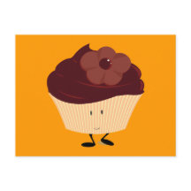 Cakekoekjes voor het glimlachen met chocoladebloem