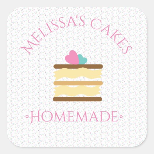 Cakelogo Stickers Thuis Bakkerij Sprinkels (Voorkant)