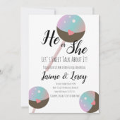 Cakepop Gender onthullen Uitnodiging (Voorkant)