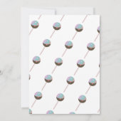 Cakepop Gender onthullen Uitnodiging (Achterkant)