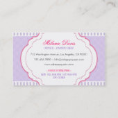 Cakepop Koningin Bakery Lavender en Fuchsia Visitekaartje (Achterkant)