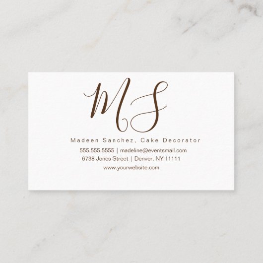 Cakepop Logo Banner Cake Decorator Swirls Visitekaartje (Achterkant)