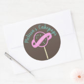 Cakepop Logo Banner Homemade Bakery Swirls Ronde Sticker (Envelop)