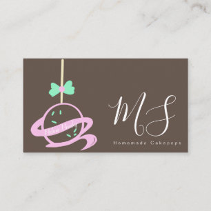 Cakepop Logo Bow Banner Cake Decorator Swirls Visitekaartje