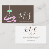 Cakepop Logo Bow Banner Cake Decorator Swirls Visitekaartje (Voorkant / Achterkant)