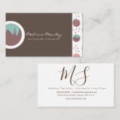 Cakepop Logo Sprinkles Pattern Bakery Visitekaartje (Voorkant / Achterkant)
