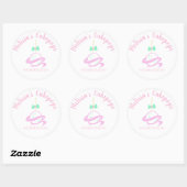 Cakepop Logo strooit zelfgemaakte bakkerij swirls Ronde Sticker (Vel)