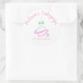 Cakepop Logo strooit zelfgemaakte bakkerij swirls Ronde Sticker (Tas)