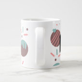 Cakepop Sprinkles Heart Confetti Pattern Monogram Grote Koffiekop (Achterkant)