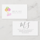 Cakepops Cookie Baking Cake Decorator Swirls Visitekaartje (Voorkant / Achterkant)