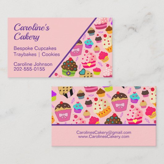 Cakery Cakery Cupcake Bespoke Visitekaartje (Voorkant / Achterkant)