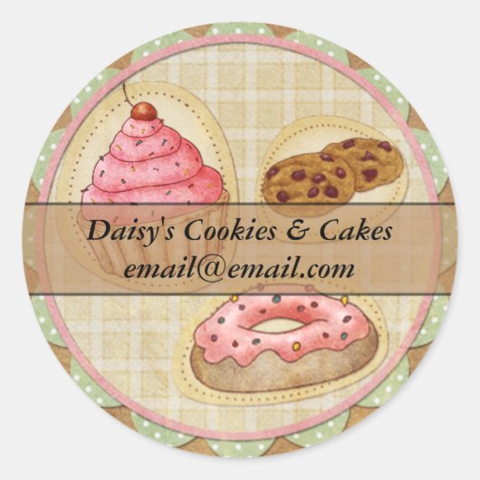 Cakes and Cookies Sticker - Ideaal voor thuisgebru (Voorkant)