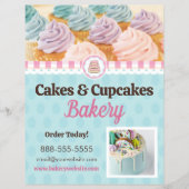 Cakes and Cupcakes Bakkerij Flyer Sjabloon (Voorkant)