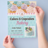 Cakes and Cupcakes Bakkerij Flyer Sjabloon (Hand)