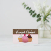 Cakes Bakery Sweet Behandelt Visitekaartje (Staand voorkant)