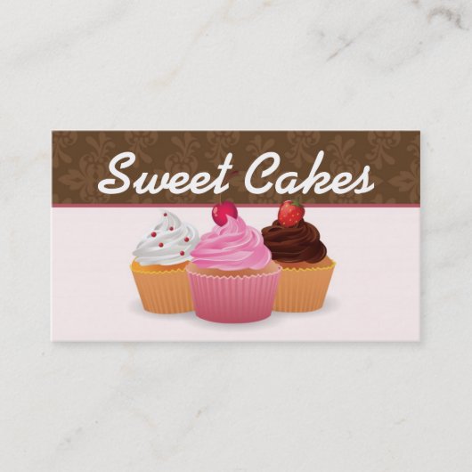 Cakes Bakery Sweet Behandelt Visitekaartje (Voorkant)