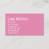 Cakes Bakery Sweet Behandelt Visitekaartje (Achterkant)