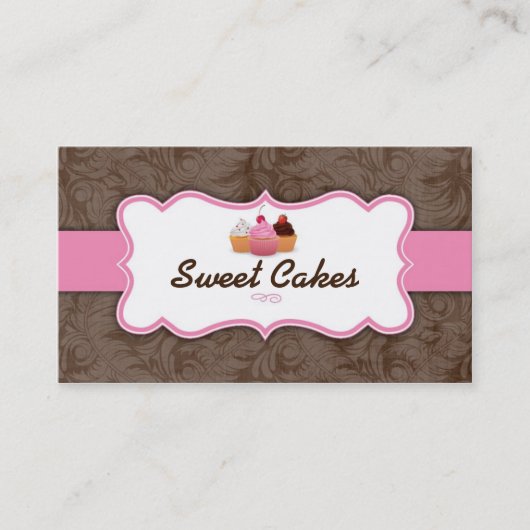 Cakes Bakery Sweet Behandelt Visitekaartje (Voorkant)