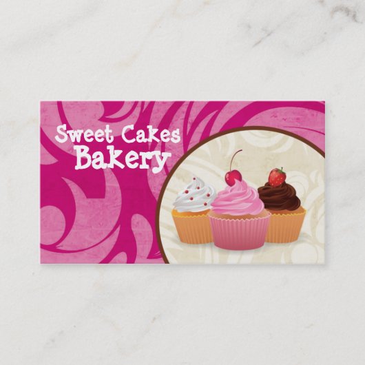 Cakes Bakery Sweet Behandelt Visitekaartje (Voorkant)