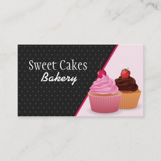 Cakes Bakery Sweet Behandelt Visitekaartje (Voorkant)