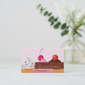 Cakes Bakery Sweet Behandelt Visitekaartje (Staand voorkant)