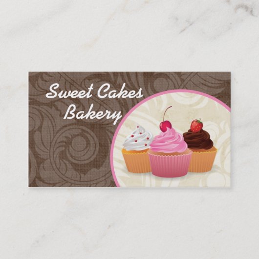 Cakes Bakery Sweet Behandelt Visitekaartje (Voorkant)