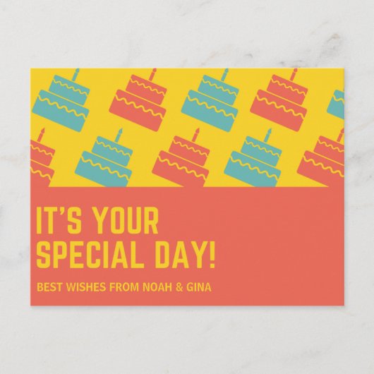 Cakes Birthday Briefkaart (Voorkant)