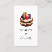 Cakes Desserts Pastries Catering Visitekaartje (Voorkant)