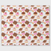 Cakes en chocolade (LEES AUB HIERONDER) Cadeaupapier (Vlak)